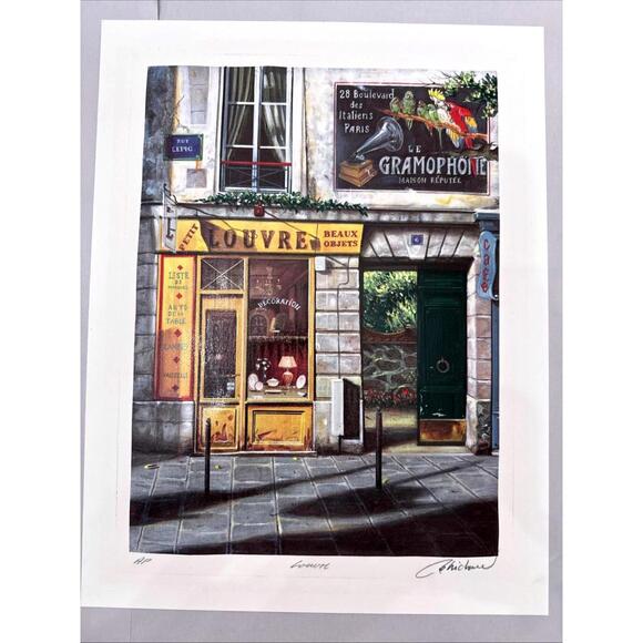 Other - VTG Louis Robichaud Seri-lithograph Louvre 9 x 13 Pencil-Signed Artist Proof